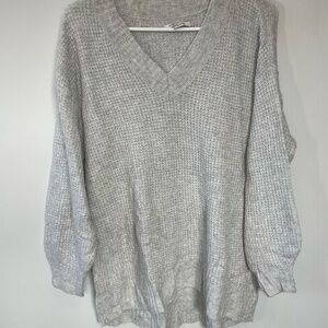 American Eagle Womens V-Neck Knit Sweater Oversized